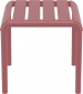 Столик пластиковый журнальный Siesta Contract Paris Side Table стеклопластик марсала Фото 6