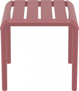 Столик пластиковый журнальный Siesta Contract Paris Side Table стеклопластик марсала Фото 6