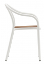 Кресло металлическое PEDRALI Soul Outdoor алюминий, тик белый, натуральный Фото 1