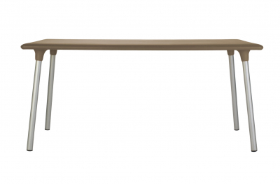 Стол пластиковый обеденный Resol Flash table алюминий, полипропилен шоколад Фото 1