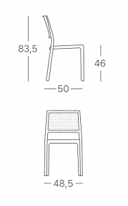 Стул пластиковый Scab Design Emi стеклопластик лен Фото 2