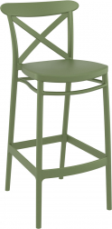 Стул пластиковый барный Cross Bar 75