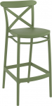 Стул пластиковый барный Cross Bar 75