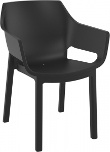 Кресло пластиковое Siesta Contract Dora стеклопластик, полипропилен черный Фото 1