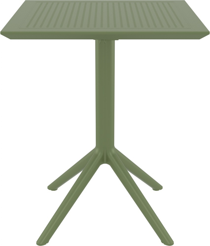 Стол пластиковый складной Sky Folding Table 60, оливковый, 600х600х740 мм