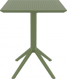 Стол пластиковый складной Sky Folding Table 60, оливковый, 600х600х740 мм