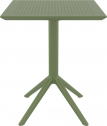Стол пластиковый складной Siesta Contract Sky Folding Table 60 сталь, пластик оливковый Фото 6
