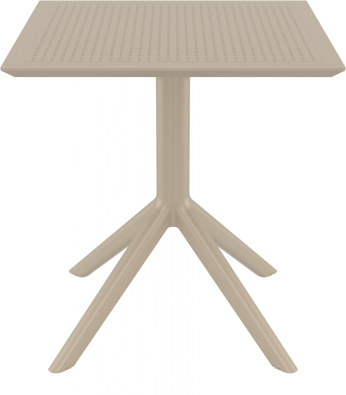 Стол пластиковый Sky Table 70, бежевый, 700х700х740 мм