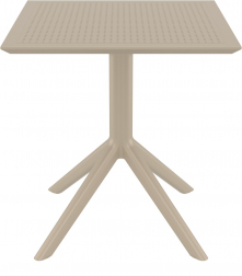 Стол пластиковый Sky Table 70, бежевый, 700х700х740 мм