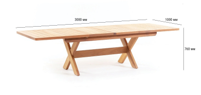 Стол деревянный раздвижной WArt Focus 200L ироко Фото 4