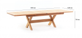 Стол деревянный раздвижной WArt Focus 200L ироко Фото 4