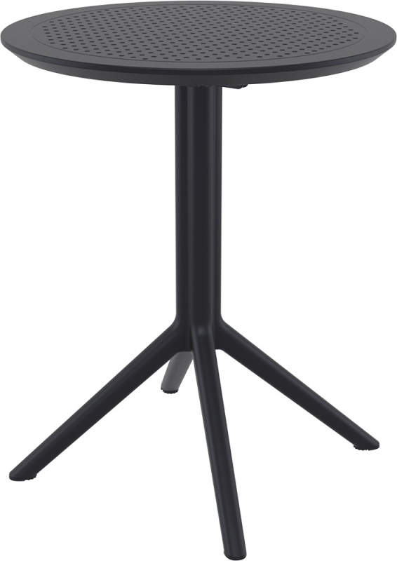 Стол пластиковый складной Sky Folding Table Ø60, черный, Ø600х740 мм