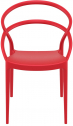 Кресло пластиковое Siesta Contract Pia стеклопластик красный Фото 5