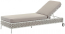 Лежак плетеный с матрасом Grattoni Panama алюминий, роуп, текстилен белый, бежевый, шампанское Фото 1