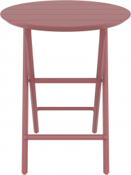 Стол пластиковый складной Helen Folding Table Ø60, марсала, Ø600х740 мм