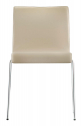 Стул с мягкой обивкой PEDRALI Kuadra XL сталь, ткань хромированный, бежевый Фото 1