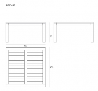 Стол деревянный обеденный Giardino Di Legno Ratio тик Фото 2
