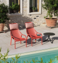 Лаунж-кресло пластиковое Nardi Net Lounge стеклопластик коралловый Фото 20