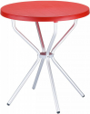 Стол пластиковый Siesta Contract Elfo 70 алюминий, полипропилен красный Фото 1