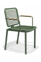 Комплект металлической мебели Tagliamento Armona алюминий, тик, акрил зеленый, светло-серый, натуральный Фото 15