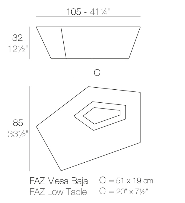 Столик пластиковый кофейный Faz Basic