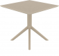 Стол пластиковый Siesta Contract Sky Table 80 сталь, пластик бежевый Фото 6