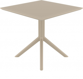 Стол пластиковый Siesta Contract Sky Table 80 сталь, пластик бежевый Фото 6