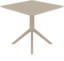 Стол пластиковый Sky Table 80, бежевый, 800х800х740 мм