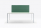 Стол со звукопоглощающей панелью PEDRALI Matrix Desk алюминий, ЛДСП, ткань белый, зеленый Фото 5