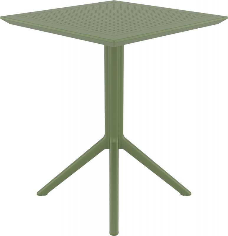 Стол пластиковый складной Sky Folding Table 60, оливковый, 600х600х740 мм