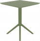 Стол пластиковый складной Siesta Contract Sky Folding Table 60 сталь, пластик оливковый Фото 5