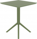 Стол пластиковый складной Siesta Contract Sky Folding Table 60 сталь, пластик оливковый Фото 5