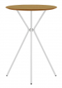 Стол барный металлический RESA Kilig металл, ламинат белый, американский беленый дуб Фото 1