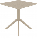Стол пластиковый Siesta Contract Sky Table 70 сталь, пластик бежевый Фото 6