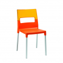 Стул пластиковый Scab Design Diva алюминий, технополимер, поликарбонат оранжевый Фото 1