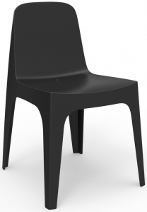 Стул пластиковый Vondom Solid Basic полиэтилен черный Фото 1