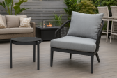 Кресло лаунж плетеное с подушками Tagliamento Lounge алюминий, роуп, ткань Фото 3