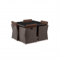 Комплект плетеной мебели Afina T300A/Y300A-W53 Brown 4Pcs искусственный ротанг, сталь коричневый Фото 2