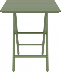 Стол пластиковый складной Helen Folding Table 60, оливковый, 600х600х740 мм