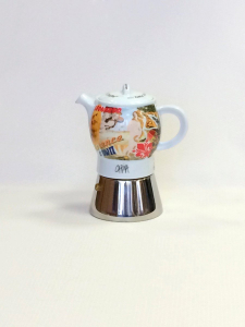 Кофеварка гейзерная Ancap Espressina Classic сталь, фарфор деколь Bella Italia 1 Фото 2