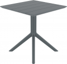 Стол пластиковый Siesta Contract Paris Table 70 сталь, пластик темно-серый Фото 5