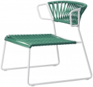 Кресло лаунж плетеное Scab Design Lisa Lounge Filo сталь, роуп лен, ментоловый Фото 1