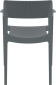 Кресло пластиковое Siesta Contract Tulum стеклопластик, полипропилен темно-серый Фото 8