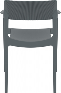 Кресло пластиковое Siesta Contract Tulum стеклопластик, полипропилен темно-серый Фото 8