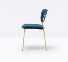 Стул с обивкой PEDRALI Jazz сталь, ткань античная латунь, синий Фото 5