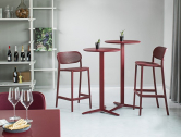 Стул пластиковый барный Gaber Nuta Stool 78 технополимер бордовый Фото 10
