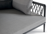 Лаунж-диван плетеный Grattoni Manila алюминий, роуп, полиэстер антрацит, темно-серый Фото 5