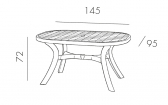 Стол пластиковый обеденный Nardi Toscana 145 полипропилен тортора Фото 2