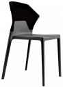 Стул пластиковый PAPATYA Ego-S стеклопластик, поликарбонат антрацит, черный Фото 1
