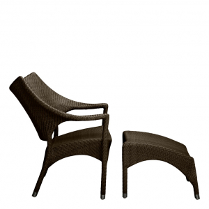 Подставка для ног плетеная JANUS et Cie Amari алюминий, искусственный ротанг бронзовый Фото 4